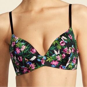Victoria’s Secret So Obsessed Padded No Wire Floral & Butterfly Push Up Bra 34DD